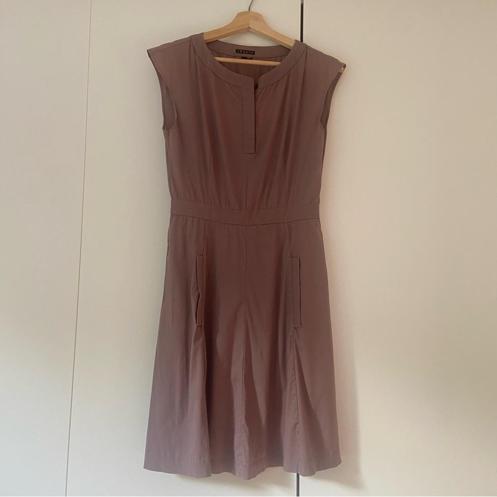 Modern Sleeveless A-Line Dress with Pockets | Size 2 | Purple Grey Mauve